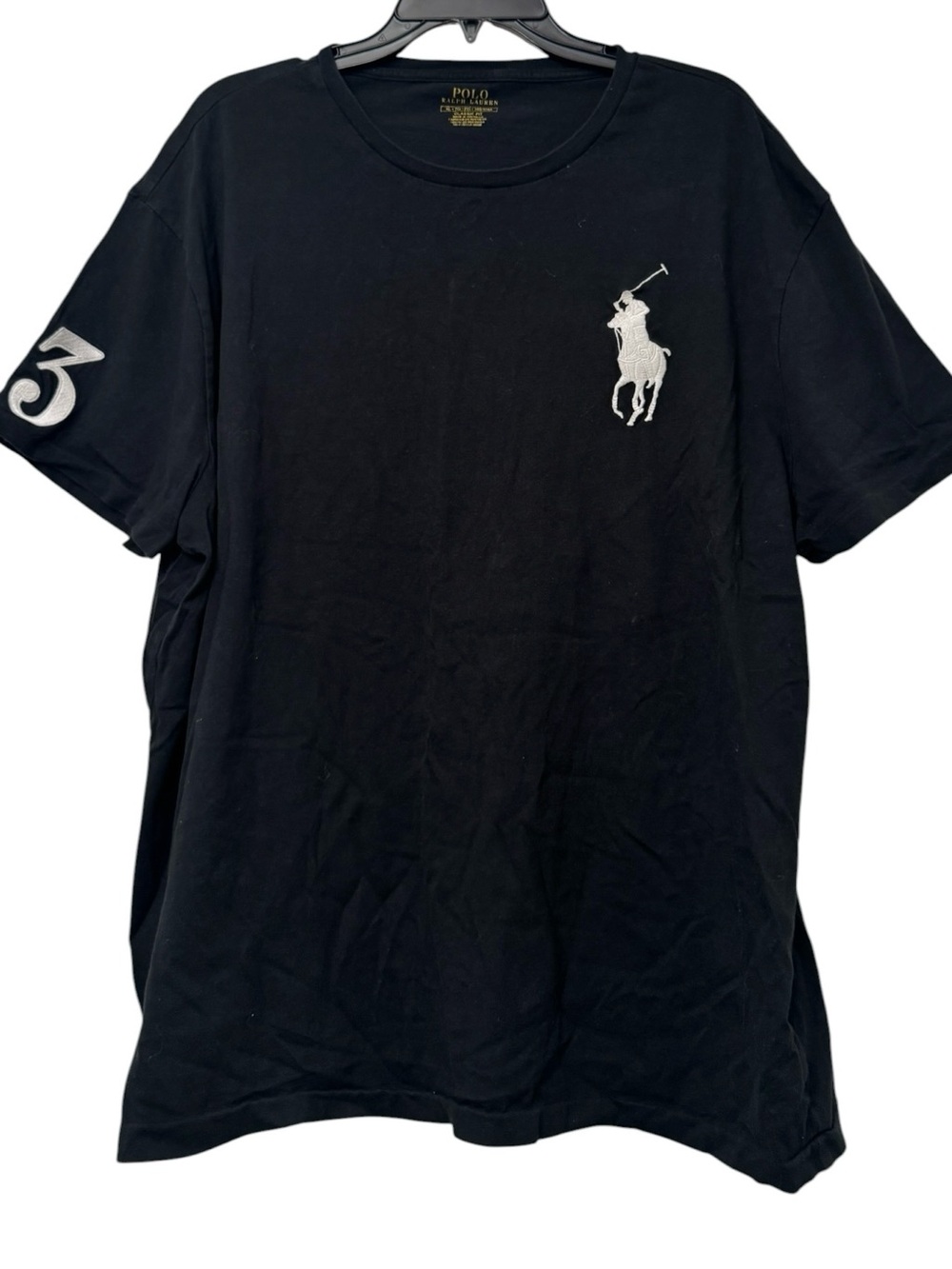 Polo Ralph Lauren Black Short-Sleeve Logo Pony Crewneck T-Shirt